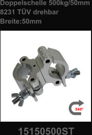 Doppelschelle 500kg/50mm  8231 TÜV drehbar  Breite:50mm 15150500ST